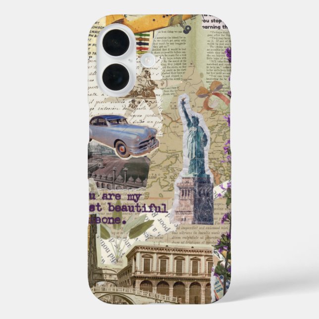 iPhone 16 Hülle Vintage Europäische Ästhetik Colla (Rückseite)