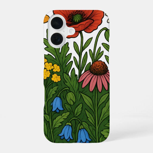 iPhone 16 Hüllen Blumen Hülle (Rückseite)