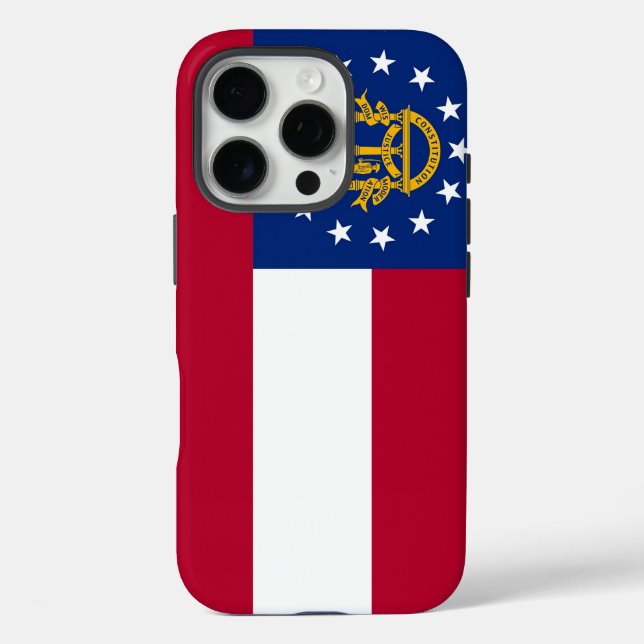 iPhone 16 Pro Case-Mate, georgische Flagge Case-Mate iPhone Hülle (Rückseite)