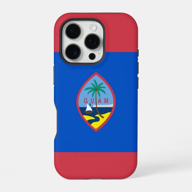 iPhone 16 Pro Case-Mate, Guam-Flagge Hülle (Rückseite)