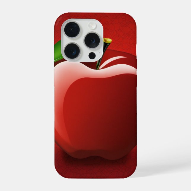 iPhone 16 Pro Case | Red Apple Logo Design | Minim Hülle (Rückseite)