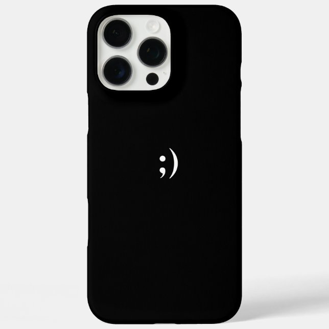 iPhone 16 Pro Max Case Black Simple (Rückseite)