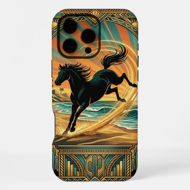 iPhone 16 Pro Max Case ,Wild Black Horse Freedom  Hülle (Rückseite)