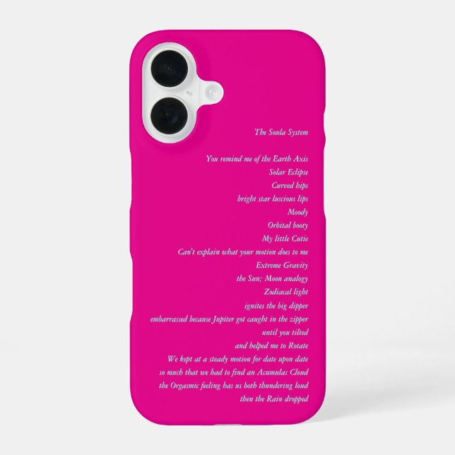 iPhone 16 Rosa Gehäuse Soula System Hülle (Rückseite)