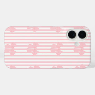 iPhone 16 rosa Schleifendesign Hülle