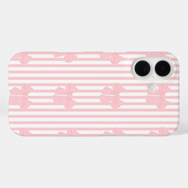 iPhone 16 rosa Schleifendesign Case-Mate iPhone Hülle (Rückseite (Horizontal))