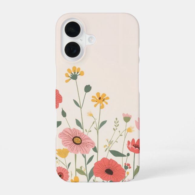 iPhone 16 süße Blumenhülle Hülle (Rückseite)