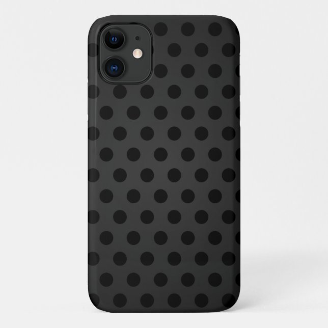 iPhone 4 Fall-schwarzer Tupfen Case-Mate iPhone Hülle (Rückseite)