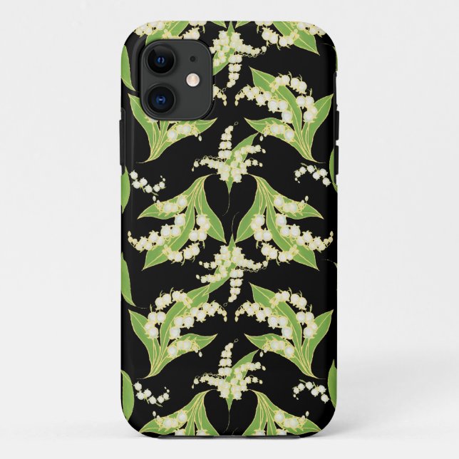 iPhone 5/5 Xtreme Case Lilies of the Valley Black (Rückseite)