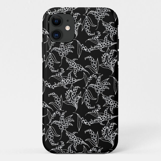 iPhone 5/5 Xtreme Case Lilies-of-the-Valley Black (Rückseite)