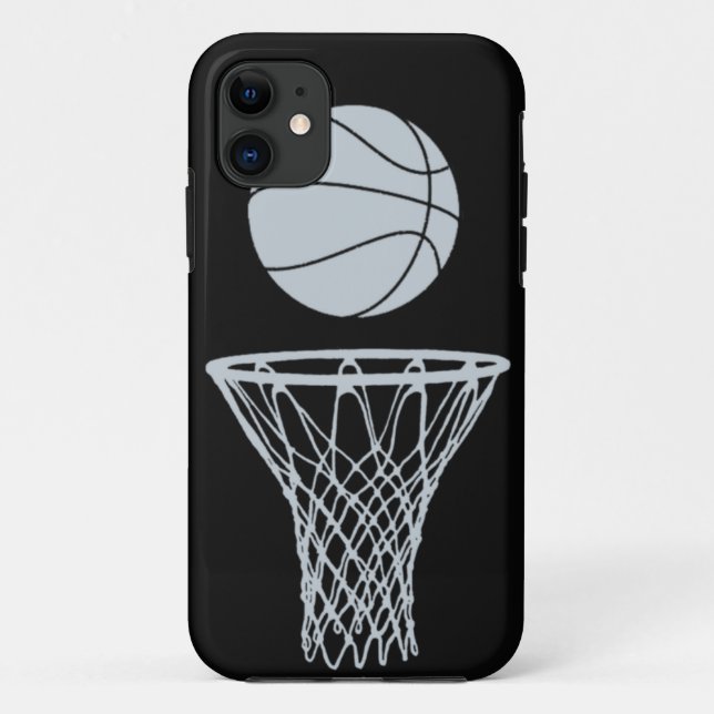 iPhone 5 Basketball-Silhouette-Silber auf Case-Mate iPhone Hülle (Rückseite)