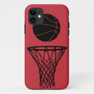 iPhone 5 Basketball-Silhouette-Stiere rot iPhone 11 Hülle