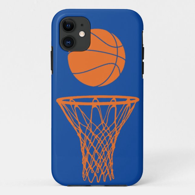 iPhone 5 Basketball-Silhouetteknicks-Blau Case-Mate iPhone Hülle (Rückseite)