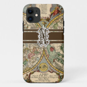 IPhone 5 Buchstabe Nmit Monogramm Vintage Seekarte Case-Mate iPhone Hülle