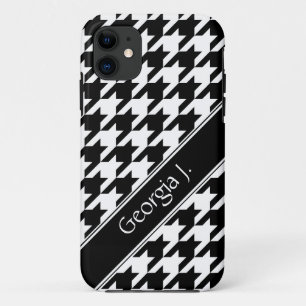 iPhone 5 Case für das Schwarz-Weiß-Hahnentrittmust