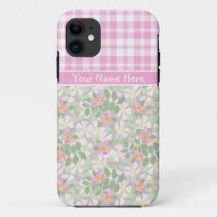 iPhone 5 Case-Mate-Case: Rosa Dogrosen und Kariert Case-Mate iPhone Hülle