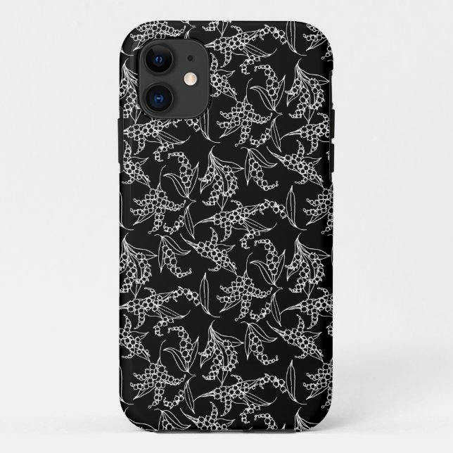 iPhone 5 Case-Mate Fall Lilies-of-the-Valley Black Hülle (Rückseite)