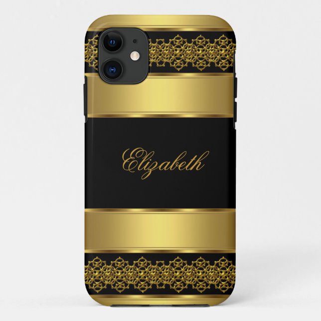 iPhone 5 Elegant Classy Gold Black Case-Mate iPhone Hülle (Rückseite)
