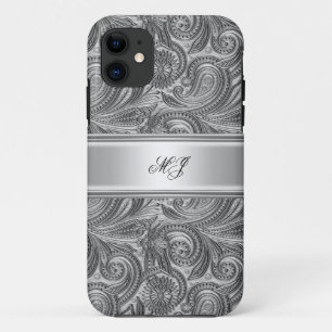 iPhone 5 Elegant Classy Silber Weiß 11 Hülle