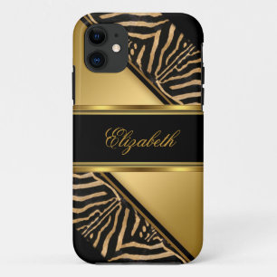 iPhone 5 Elegant Klasse Gold Zebra iPhone 11 Hülle