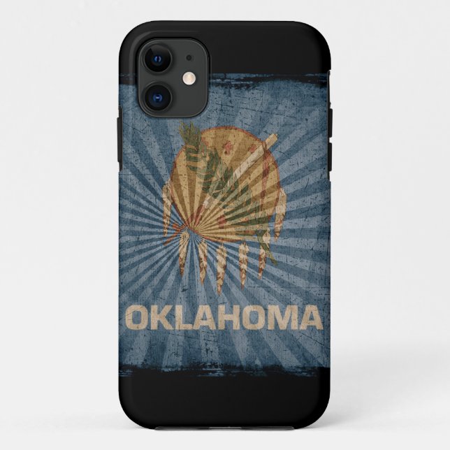Iphone 5 Fall mit Staatsflagge von Oklahoma Case-Mate iPhone Hülle (Rückseite)