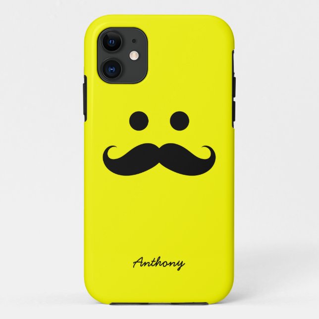 iPhone 5 Fall-personalisiertes Schnurrbart-Gesicht Case-Mate iPhone Hülle (Rückseite)