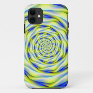 iPhone 5 Fall Vortex in Blau und Gelb 11 Hülle