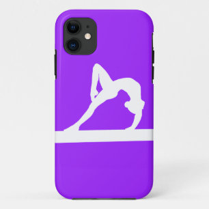 iPhone 5 Gymnast-Silhouette-Weiß auf Lila Case-Mate iPhone Hülle