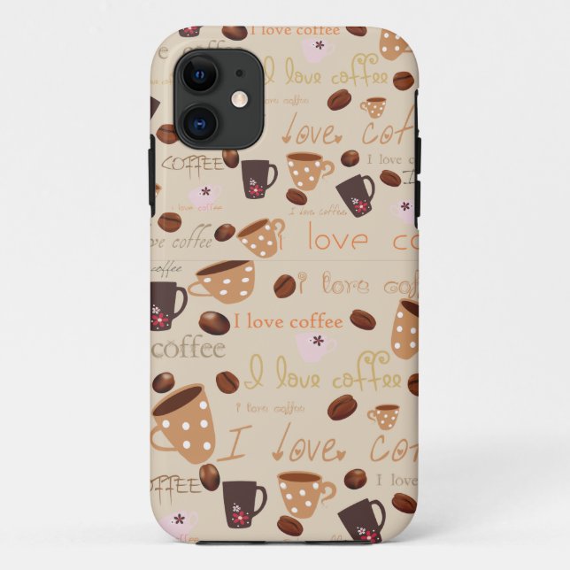 Iphone 5 Hülle "Ich liebe Kaffee" (Rückseite)