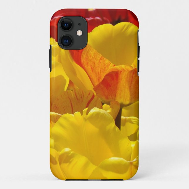 iPhone 5 Hüllen Geschenke Yellow Red Tulips Blume (Rückseite)