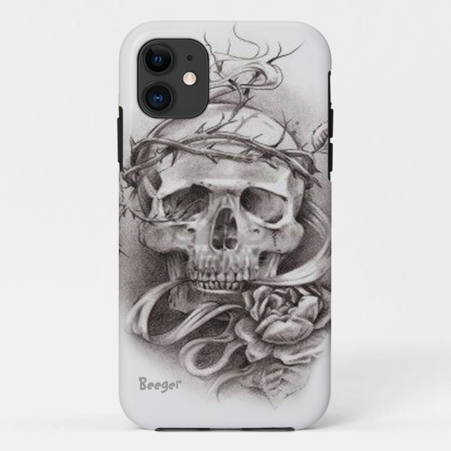 Iphone 5 Identifikation - Schädel mit Dornenkrone Case-Mate iPhone Hülle (Rückseite)