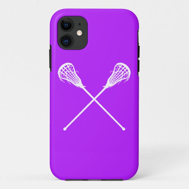 iPhone 5 Lacrosse-Stöcke lila Case-Mate iPhone Hülle (Rückseite)