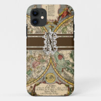 IPhone 5 Letter N Mit Monogramm Vintage Karte