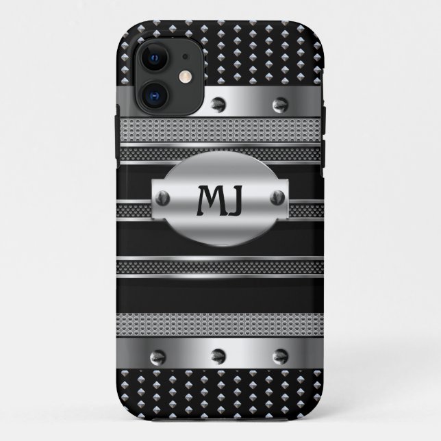 iPhone 5 Metal Studs sehen Chrome Mens aus Case-Mate iPhone Hülle (Rückseite)