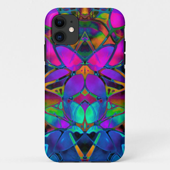 iPhone 5 ToughXtreme BlumenFraktal-Kunst Case-Mate iPhone Hülle (Rückseite)