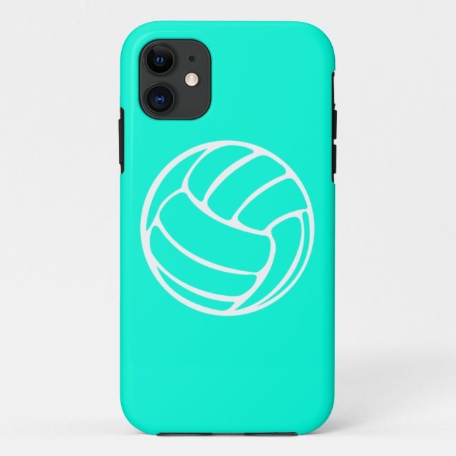 iPhone 5 Volleyball-Weiß auf Türkis Case-Mate iPhone Hülle (Rückseite)