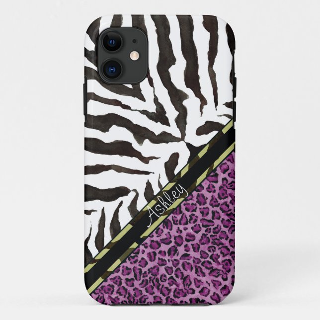 IPhone 5 Zebra Leopard Print, Leopard Muster Case-Mate iPhone Hülle (Rückseite)