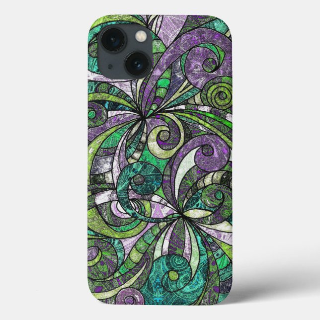 iPhone 6 Case Tough Zeichnend Floral (Rückseite)
