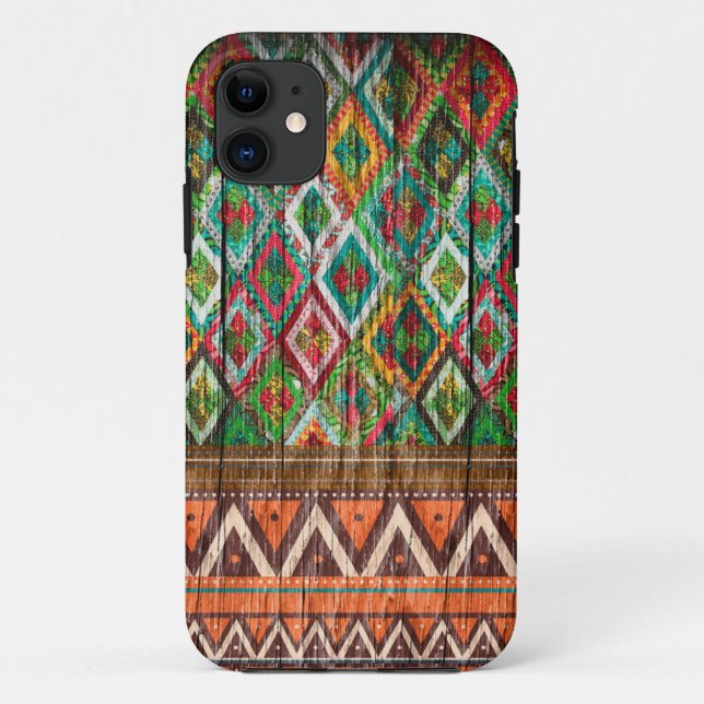 iPhone 6 Fall aztekisches hölzernes Stammes- Case-Mate iPhone Hülle (Rückseite)