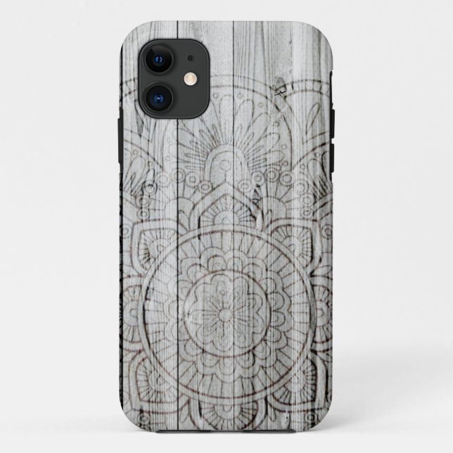 iPhone 6 Fall-hölzernes Mandala iPhone Fall-Holz Case-Mate iPhone Hülle (Rückseite)