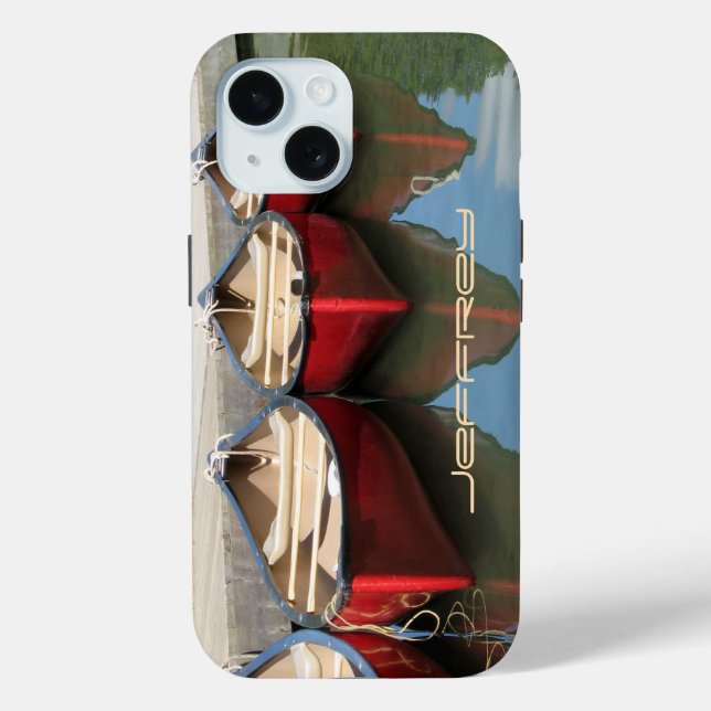 iPhone 6 Fall Red Canoes & Reflections, gepanzert Case-Mate iPhone Hülle (Rückseite)
