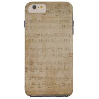 iPhone 6 Plus- Fall - antikes Musik-Papier Tough iPhone 6 Plus Hülle