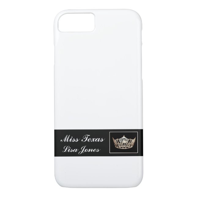 iPhone 7 Case Pageant Crown & Individuelle Name (Rückseite)