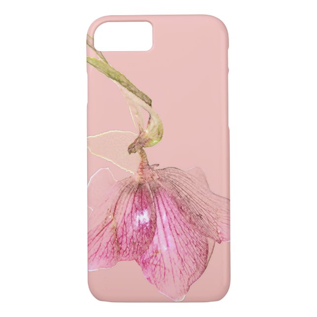 iPhone 7 Case Pink Blume Design (Rückseite)
