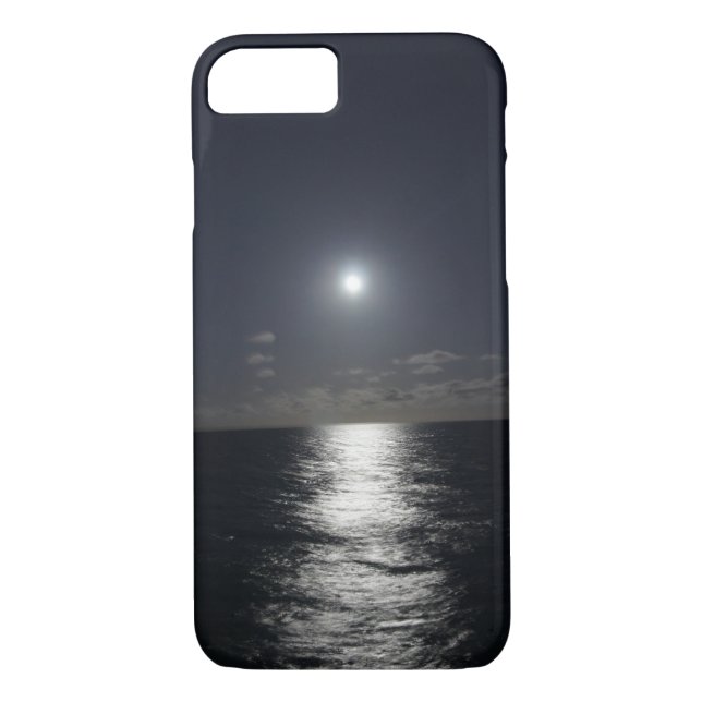 iPhone 7 Fall-Mond u. Ozean-Strand nachts Case-Mate iPhone Hülle (Rückseite)