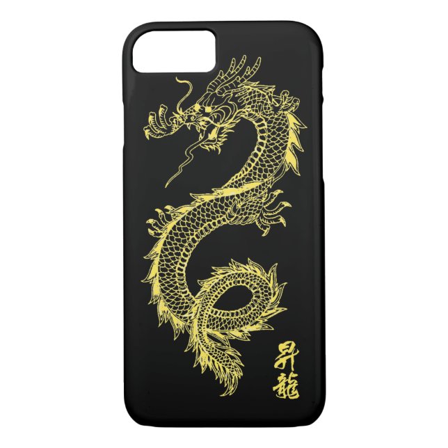 iPhone 7 goldener Drache-Telefon-Kasten Case-Mate iPhone Hülle (Rückseite)