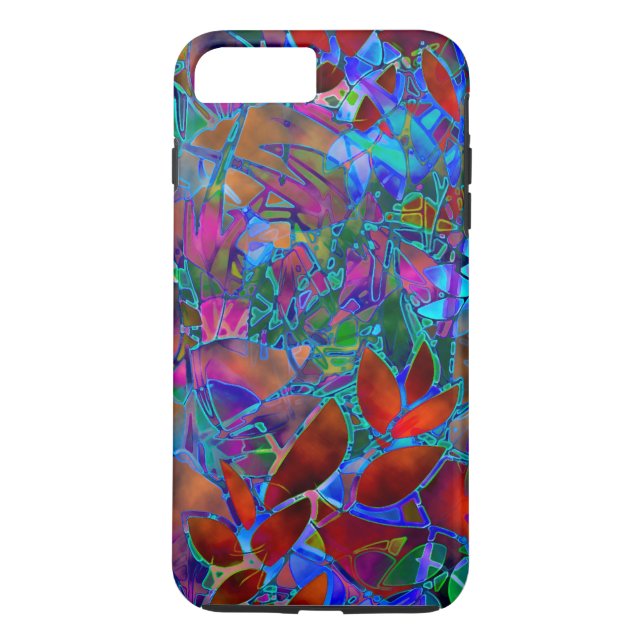 iPhone 7 Plus Fall Floral Abstrakt festgehaltenes  Case-Mate iPhone Hülle (Rückseite)