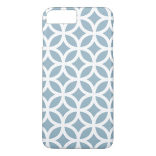 iPhone 7 Plusfall - Aquamarine-Blau geometrisch 8 Plus/7 Plus Hülle
