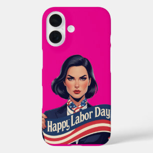 iPhone am Arbeitstag 16 Fall - Patriotisches Gesch Hülle