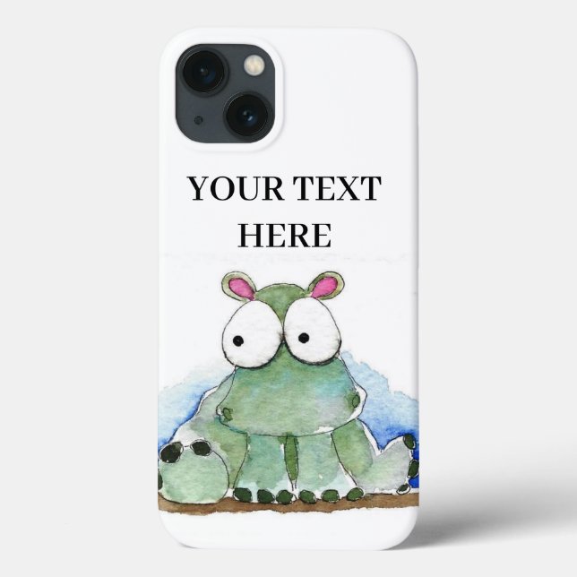 iPhone anpassen - Grünes Hippo Case-Mate iPhone Hülle (Rückseite)
